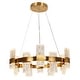 preview thumbnail 12 of 13, Modern Glam 24-Light LED Drum Chandelier for Dining Room - D 31.1" x H 72.4" Max