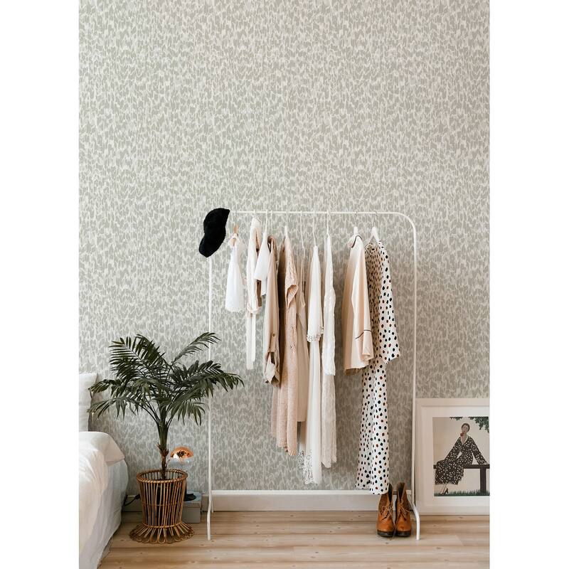 A-Street Prints Flavia Grey Animal Print Wallpaper