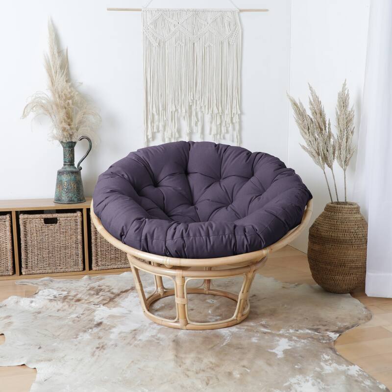 Sorra Home Indoor Round Papasan Cushion - 44" x 44" x 4" - Lilac