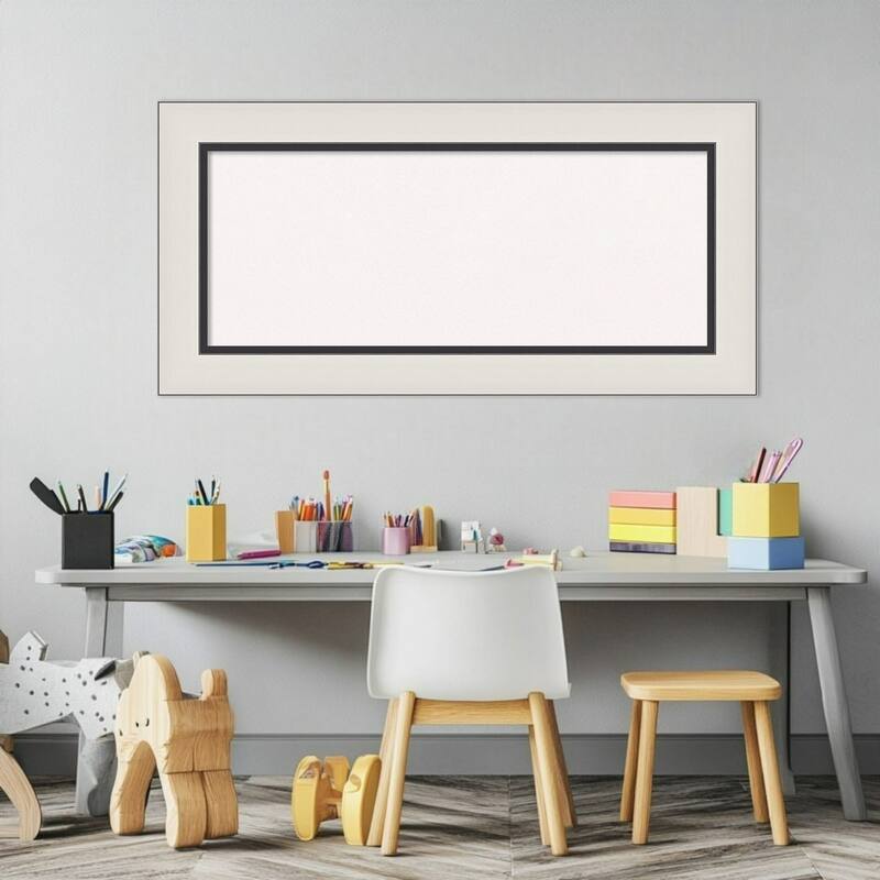 Ellie Silver Black Framed Cork Board - Bulletin Board, Organization Board, Pin Board