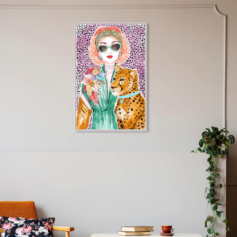 Wynwood Studio Fashion and Glam Glistening Pink and Spots Pink and Modern & Contemporary Wall Art Canvas Print - 30 x 20