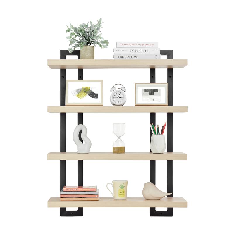 Danya B. 4-Tier Floating Bracket Wall Shelf