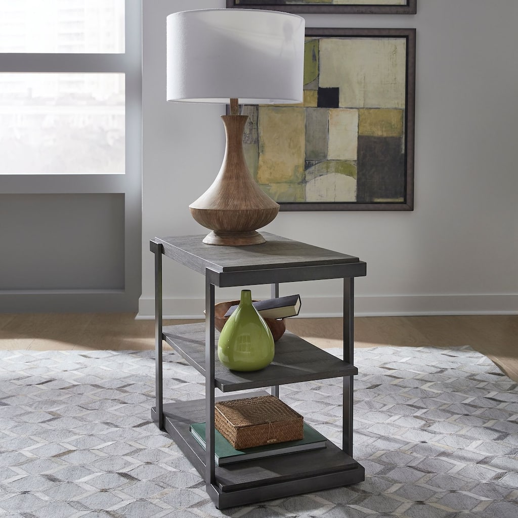 Modern View Gauntlet Gray Tiered End Table