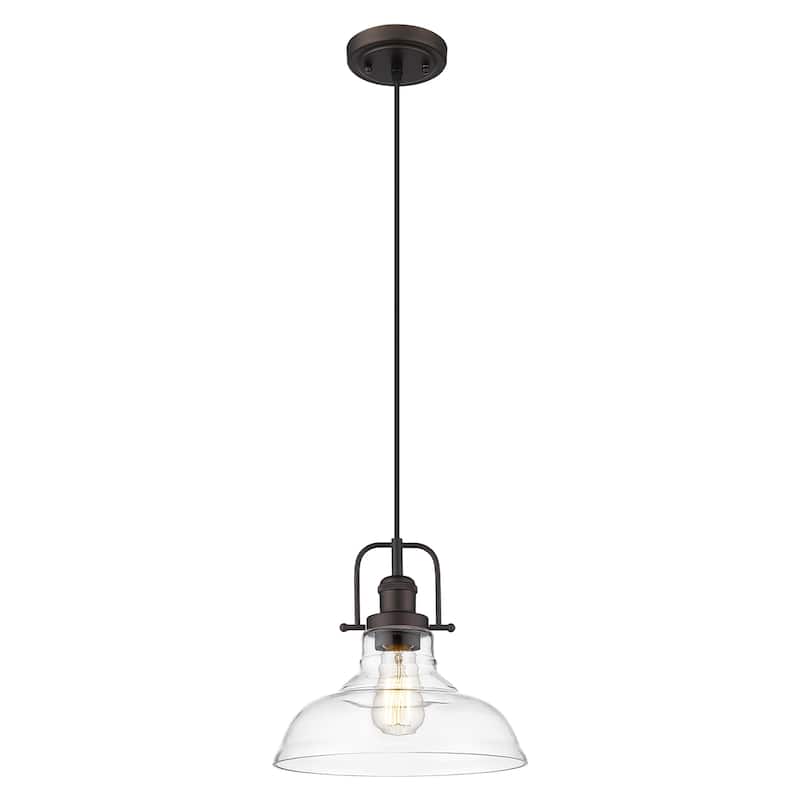 1-Light Pendant Lighting with Clear Glass Shade