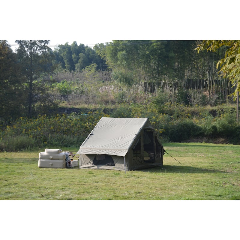 Inflatable Camping Tent Easy Setup 4 Season Glamping Tent with High Performance Inflatable Structure 4-6 Persons Waterproof