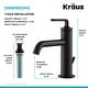preview thumbnail 40 of 50, KRAUS Ramus Single Handle Bathroom Sink Faucet w/ Lift Rod Drain