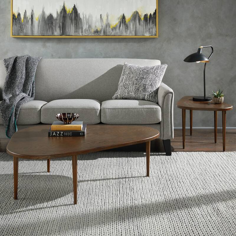 Tirana Wood Finish Teardrop Nesting Coffee Tables by iNSPIRE Q Modern