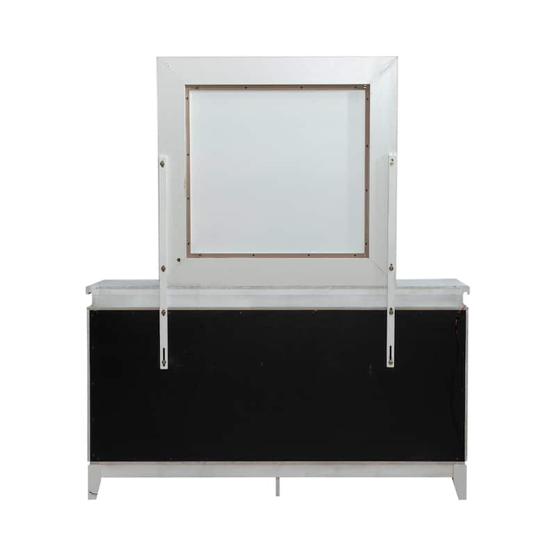 Liberty Furniture Reflections Upholstered Bed, Dresser & Mirror, Chest, Night Stand - King or Queen