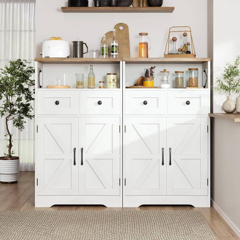 Freestanding Kitchen Pantry Cabinet - 11.6"D x 23"W x 42.5"H