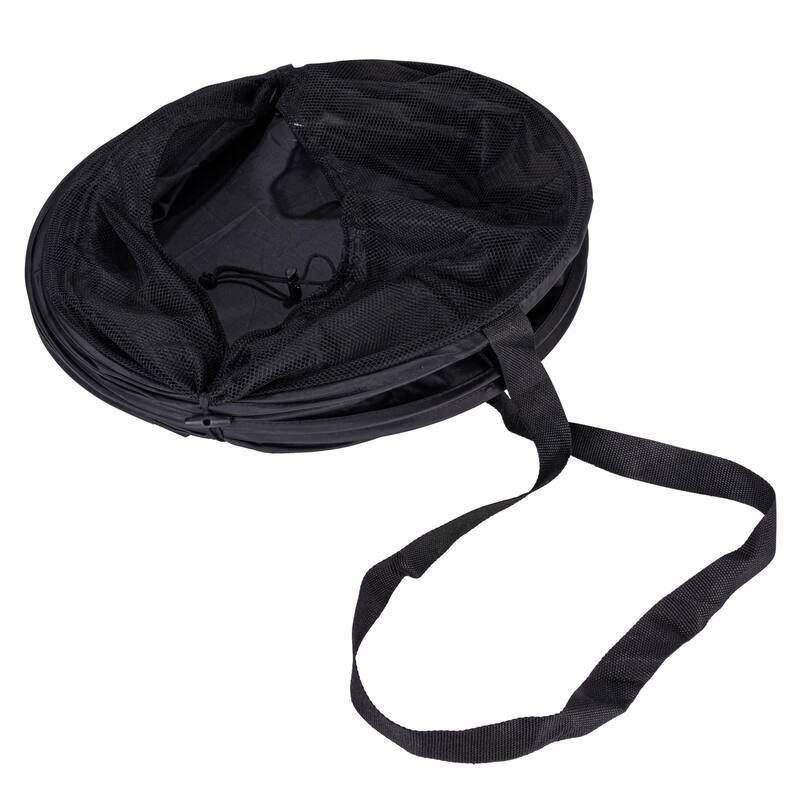 Household Essentials Rolling Pop Up Hamper with Shoulder Strap and Removable Wheels