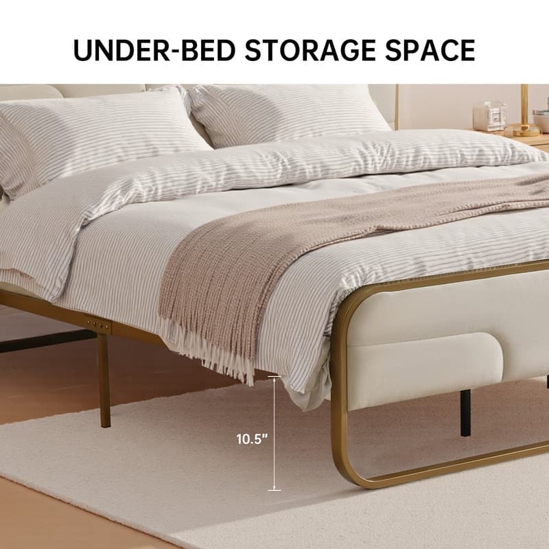 Modern Velvet Platform Bed