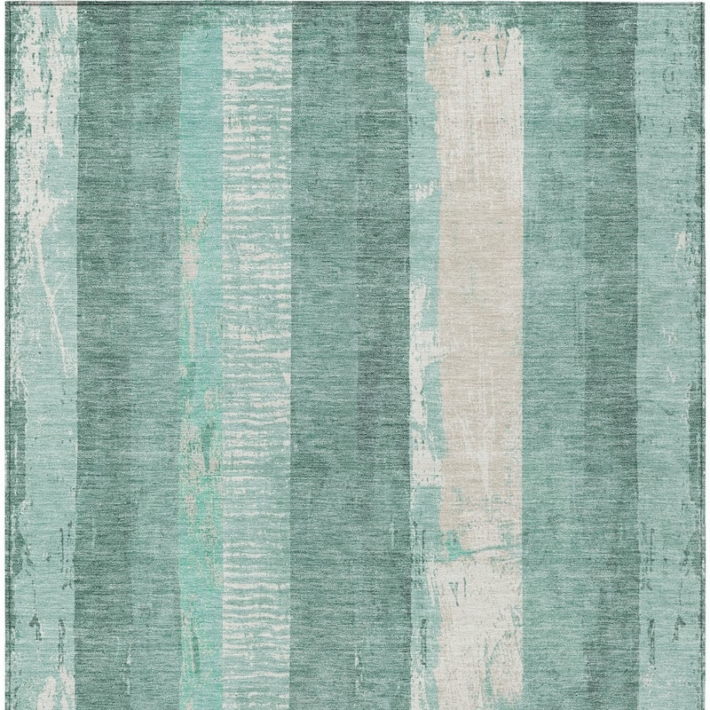 HomeRoots Striped Transitional Rectangle Outdoor Rug