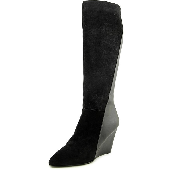 Charles By Charles David Easton Pointed Toe Suede Knee High Boot