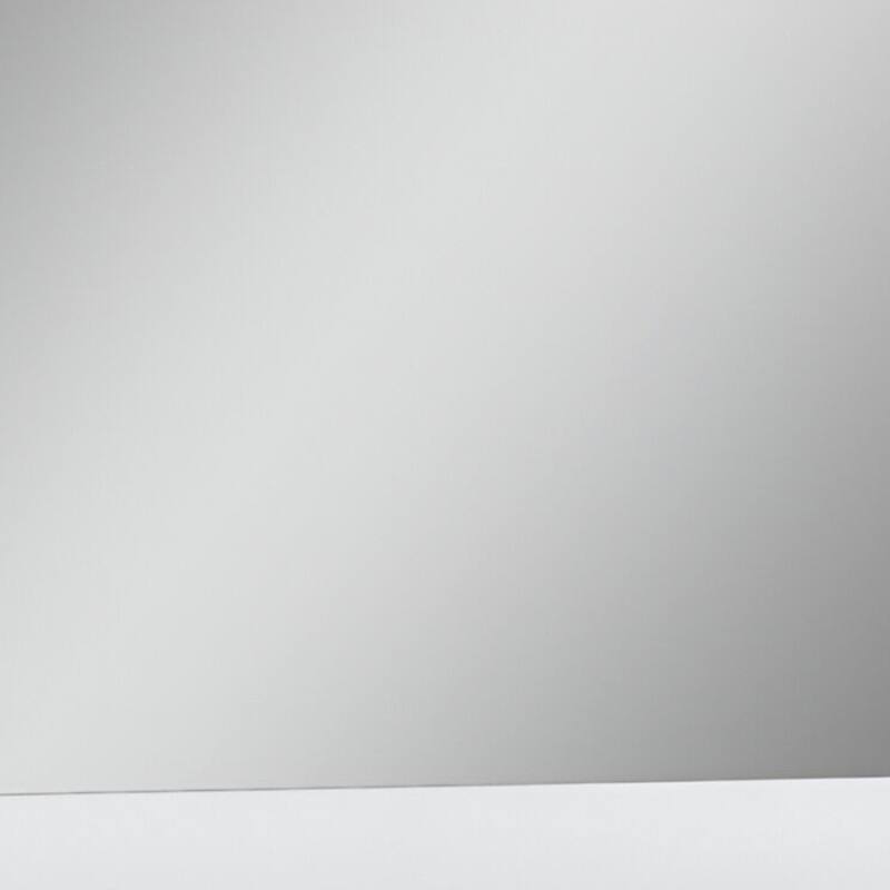 HomeRoots 45" White Wood Framed Mounted Dresser Mirror - 32' X '45' X '1.2