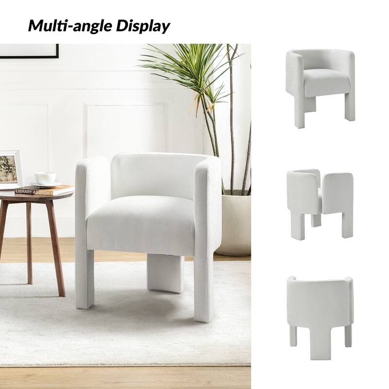 Friedrich Modern Left-facing Cutout Dining Chair with Three-legged Design Set Of 6 By HULALA HOME