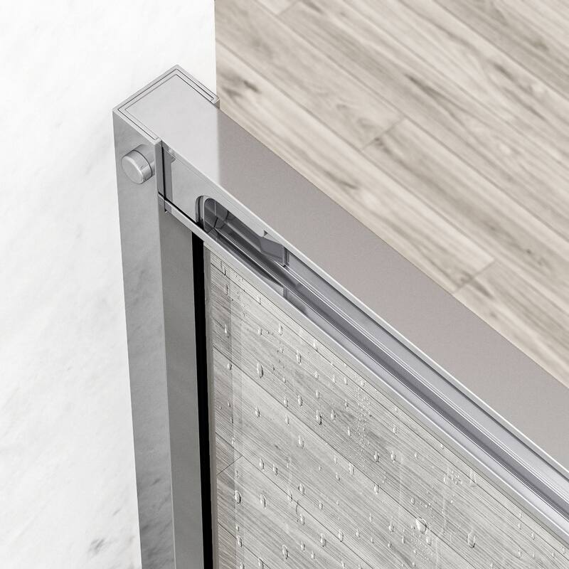 VIGO Paloma 56 to 60 in. W x 74 in. H Semi-Frameless Double-Sliding Shower Door with Clear Tempered Glass