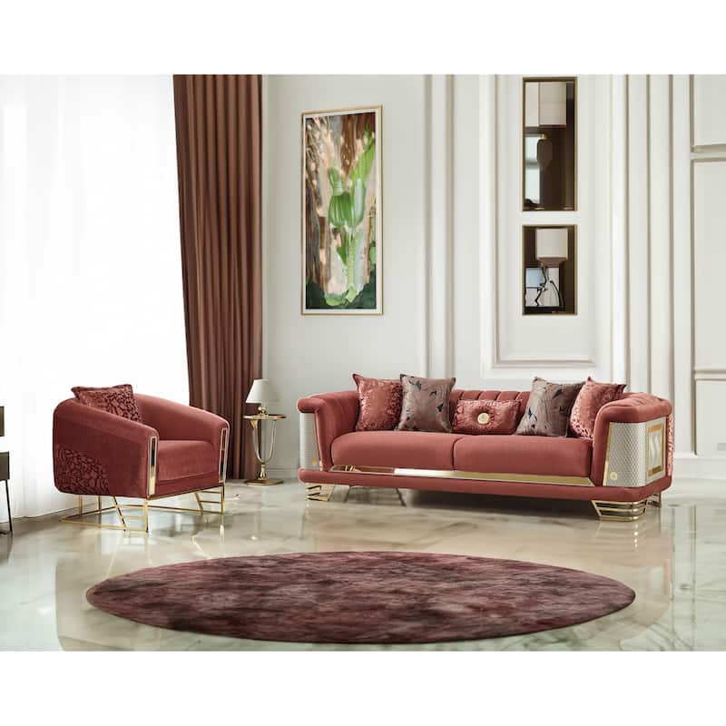 Renillo Modern Upholstered 98'' Velvet Pillow Back
