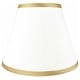 preview thumbnail 20 of 88, Hardback Faux Silk Conical Lamp Shade, 5 inch Top, 9 inch Bottom, 7 inch Slant Single - Off White, Gold