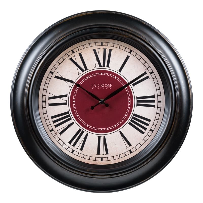 La Crosse Clock 18" Oil-Rubbed Bronze Barton Quartz Clock