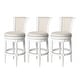 preview thumbnail 101 of 110, Maven Lane 31" Pullman Swivel Bar Height Kitchen Stool Set of 3 - Alabaster White