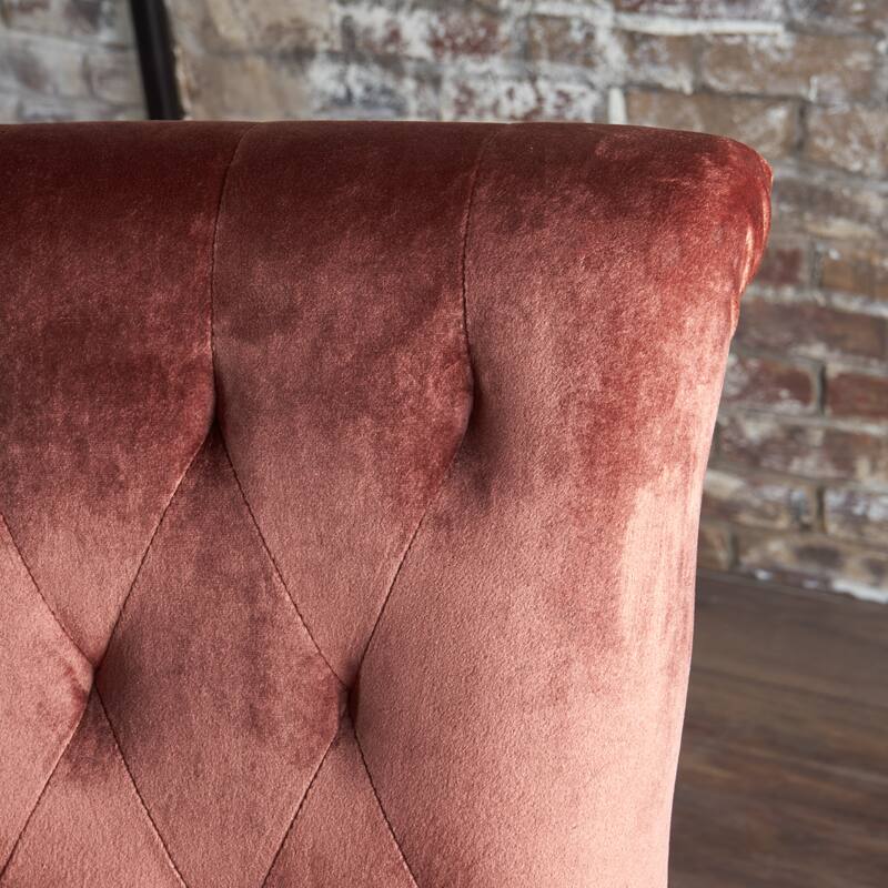Velvet Tufted and Flared Dining Chairs