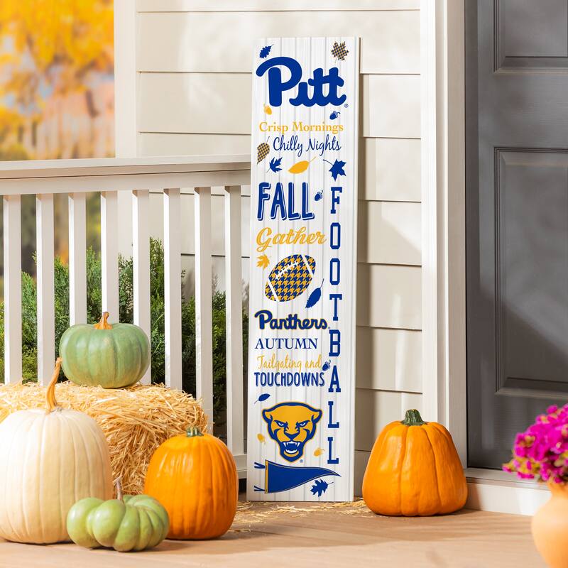 47" Double Sided Seasonal Porch Leaner, University of Pittsburgh - 47" x 11.25" - Fall