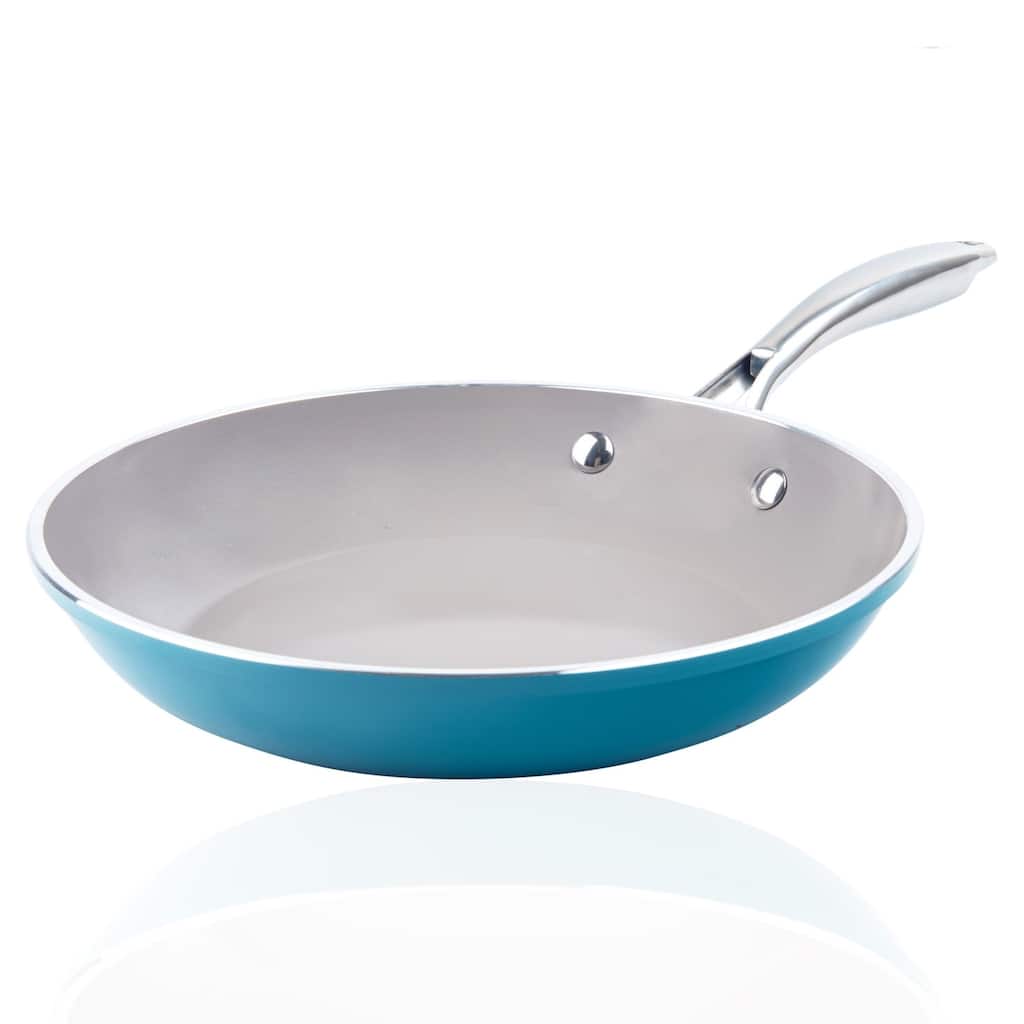 Gotham Steel Aqua Blue 8" Nonstick Fry Pan with Stay Cool Handle.