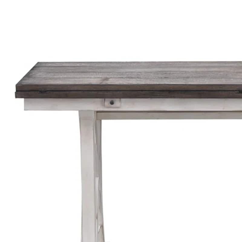 Belsey Cream Flip Top Console with Cross Braced Legs