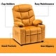 preview thumbnail 45 of 79, MCombo Big Kids Recliner Chair with Cup Holders , Velvet Fabric