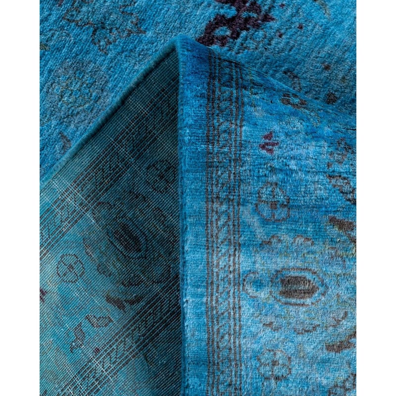 Fine Vibrance One-of-a-Kind Hand-Knotted Area Rug - Blue, 3' 1" x 5' 4" - 3' 1" x 5' 4"