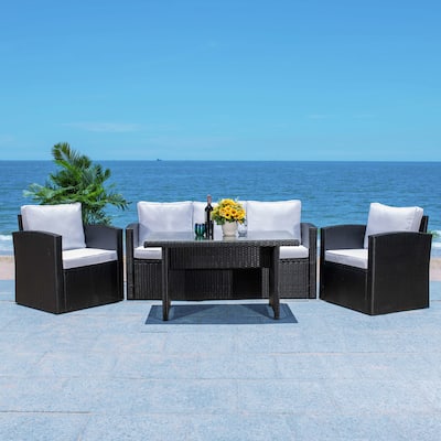 SAFAVIEH Outdoor Living Nyra 4-Piece Patio Dining Set