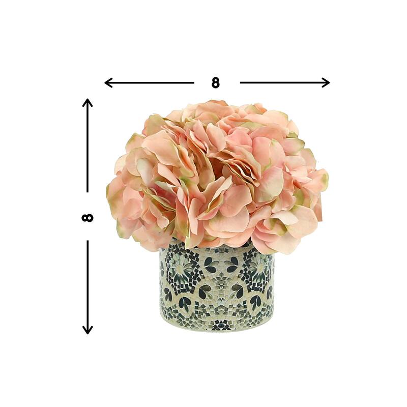 Hydrangea Arrangement in a Glass Vase
