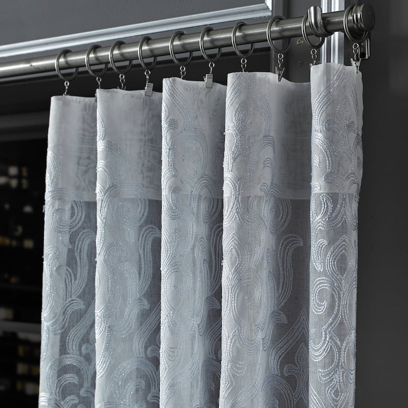 J. Queen New York Luxembourg Window Sheer Panel - 95 Inches