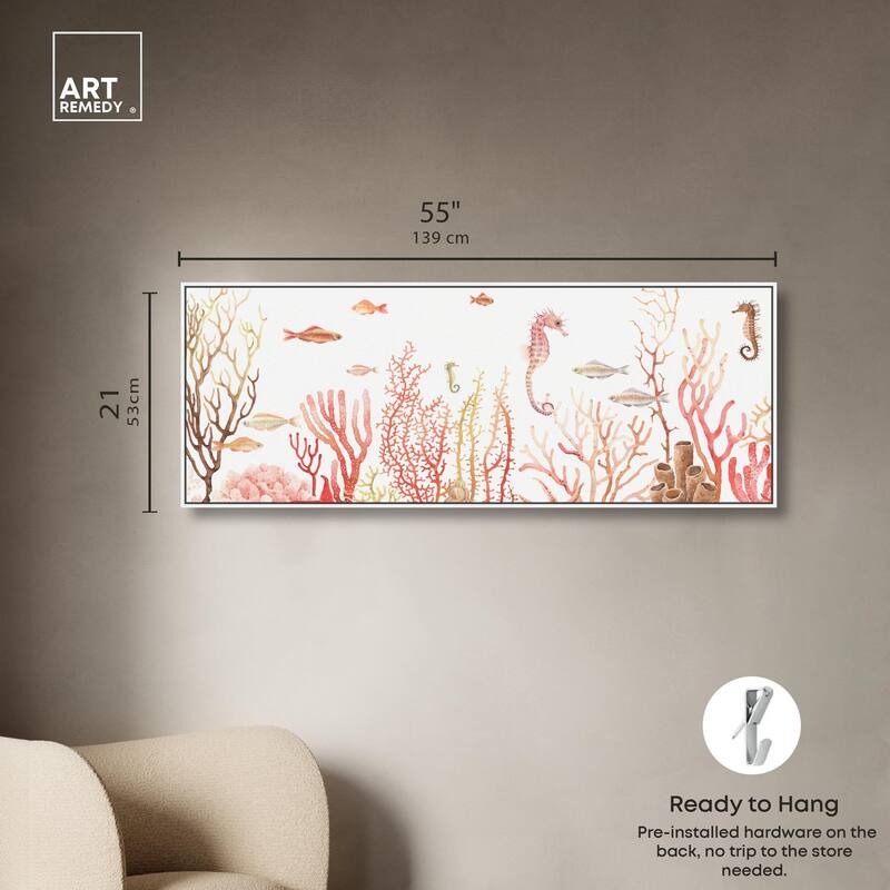 Coral Reef Wide Panoramic Canvas by Art Remedy