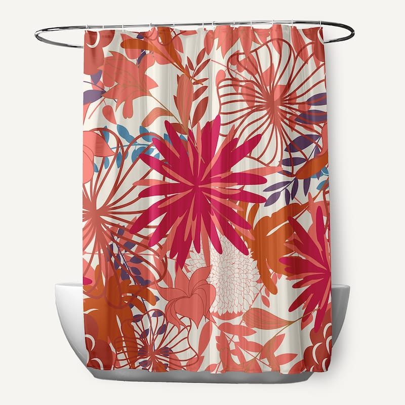 Jumble Floral Shower Curtain - Seed