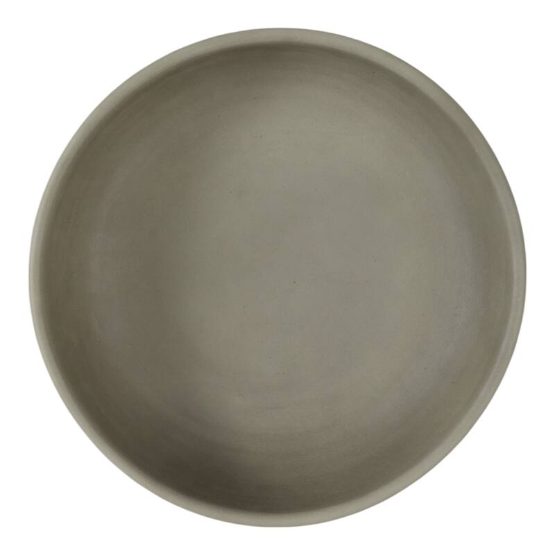 Pottery Terracotta Bowl with Pedestal Base Contemporary Casual Style