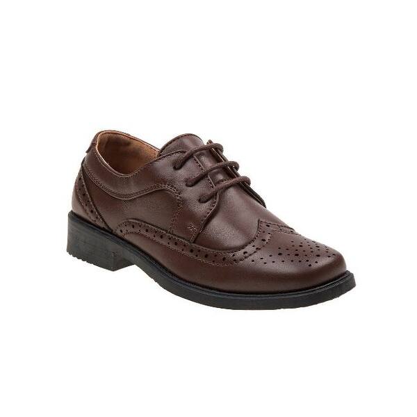 slide 2 of 5, Josmo Boys Wingtip Oxford Lace Dress Shoes (Toddler/Little Kids) 10 - Chocolate Brown