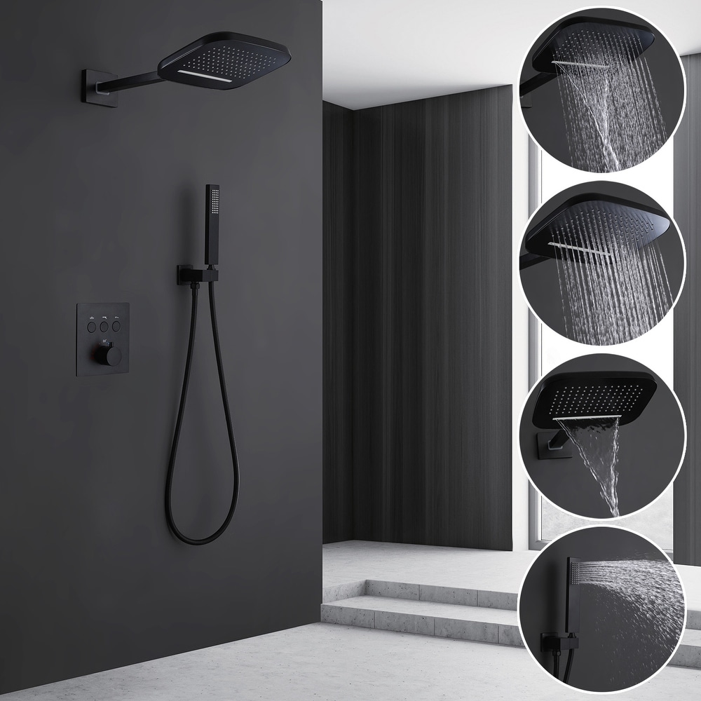 Buy Black, Rain Shower Shower Heads Online at Overstock | Our ...