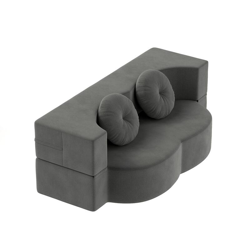 Folding Sofa Bed with Pillow, Twin Sleeper Sofa Couch, Loveseat Couch, Floor Folding Mattress, Convertible Lounge Chair