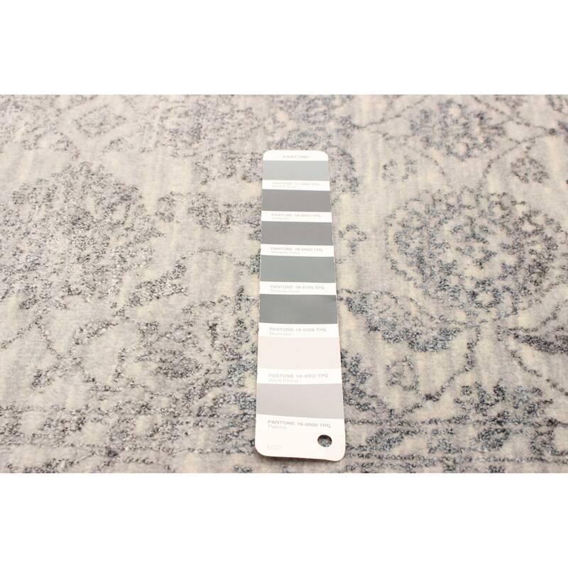 ECARPETGALLERY Hand-knotted Heritage Grey Silk, Wool Rug - 2' 7" x 8' 7"