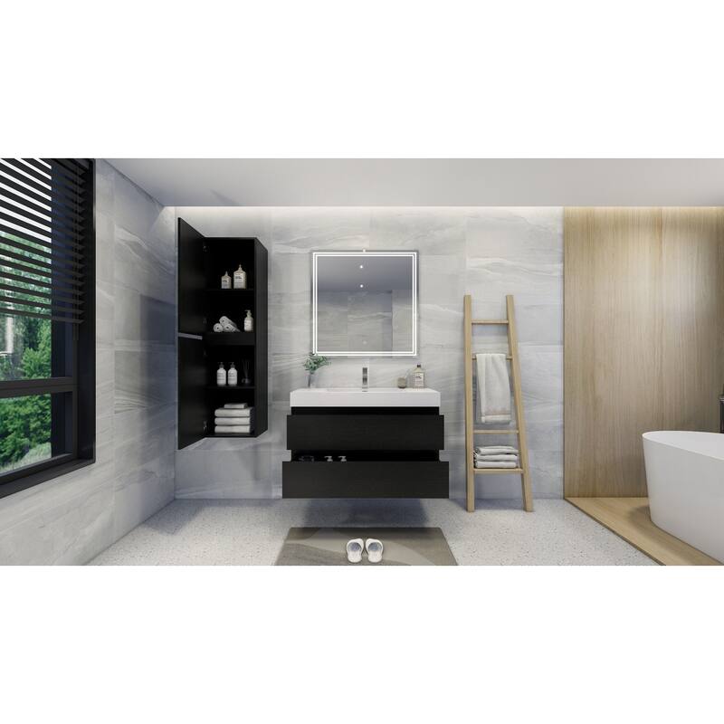 Baillie 42'' Wall-Mounted Vanity with Reinforced Acrylic Sink