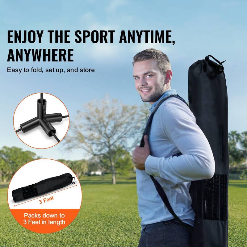 17ft Foldable Net Set for Backyard Sports Indoor & Outdoor Use