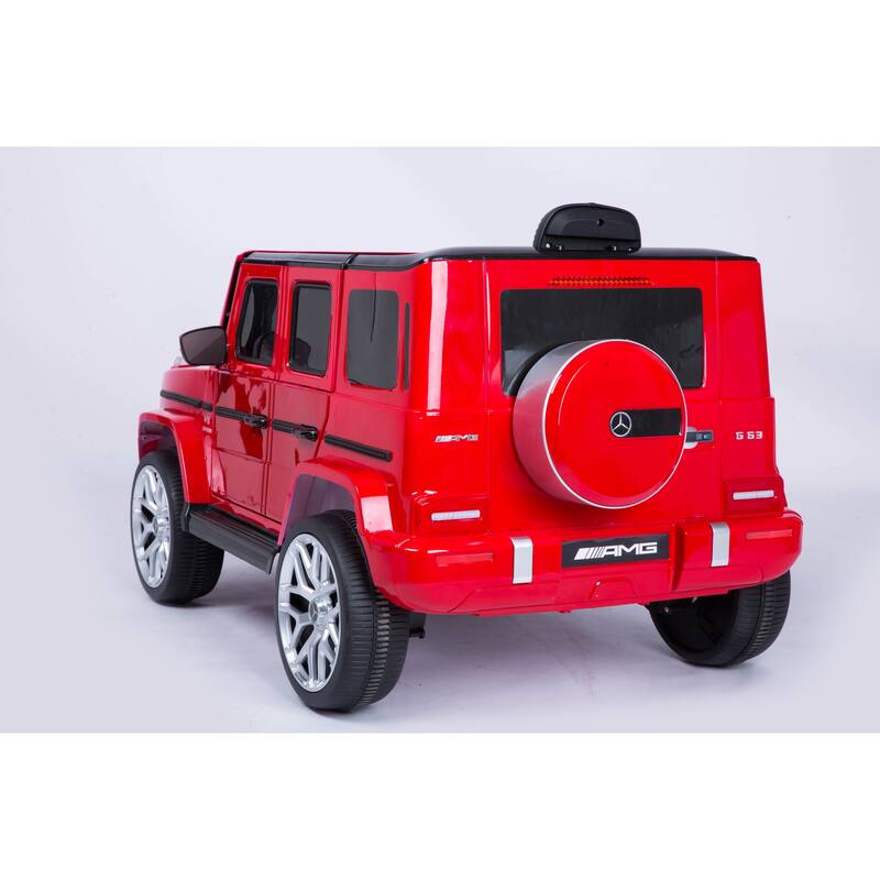 Mercedes-Benz G63 12V Kids Electric Ride-On Car with Remote Control, MP3 Player, LED Lights, Spring Suspension & Seat Belt