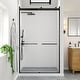 preview thumbnail 7 of 10, Eviva Orbit Sliding Frameless Shower Door with Tempered Glass 48"W x 78"H - Matte Black