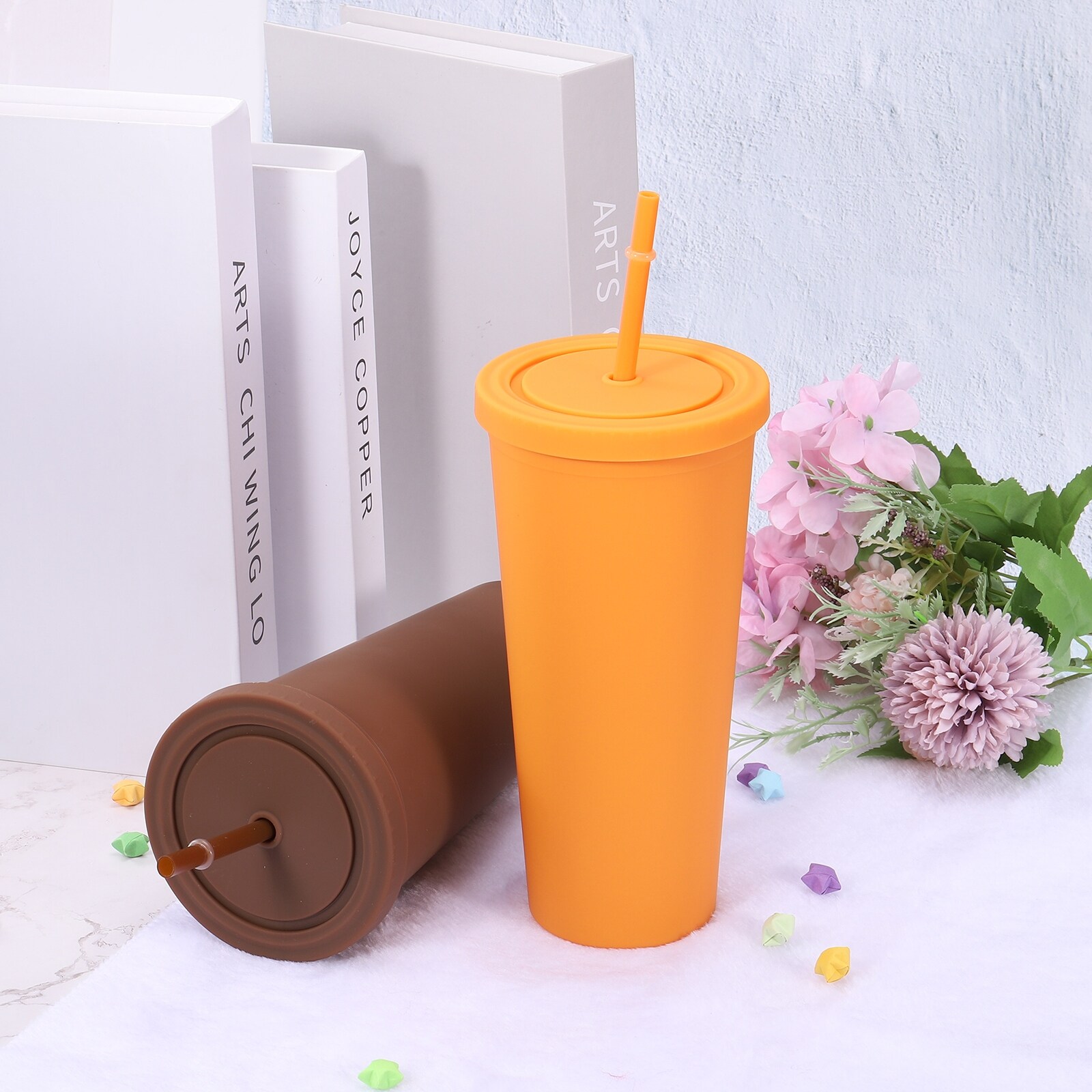 24oz starbucks cold tumbler cup w lid and straw 24oz Cold Cup