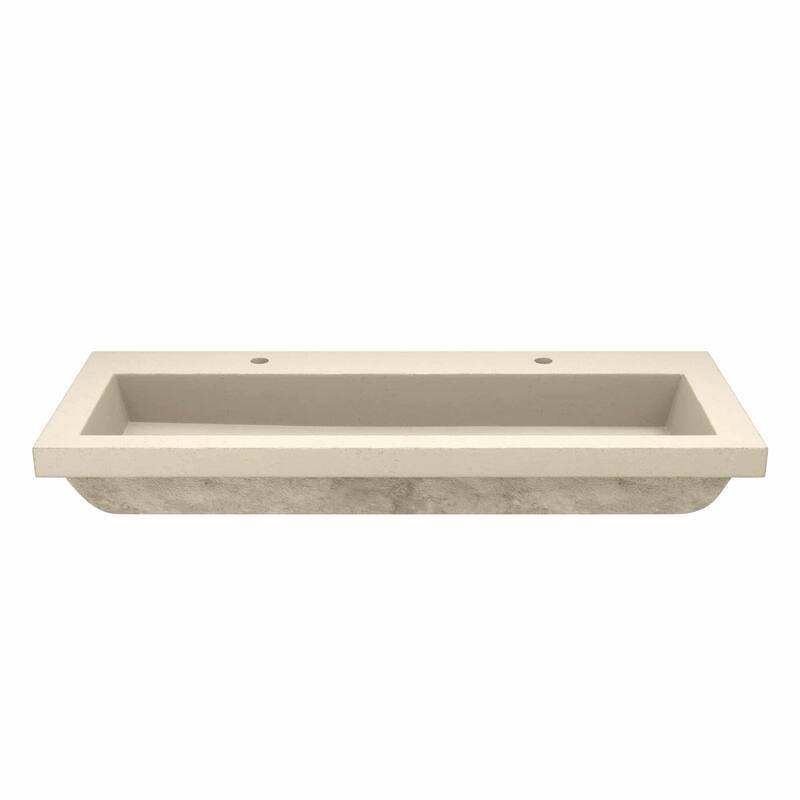 Trough 48-inch NativeStone Drop-in Double Bathroom Sink - 48" x 19" x 5"