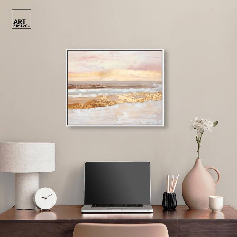 Rose Gold Coast Canvas by Art Remedy