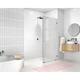 Glass Warehouse 78" x 34" Frameless Shower Door - Single Fixed Panel - Oil Rubbed Bronze