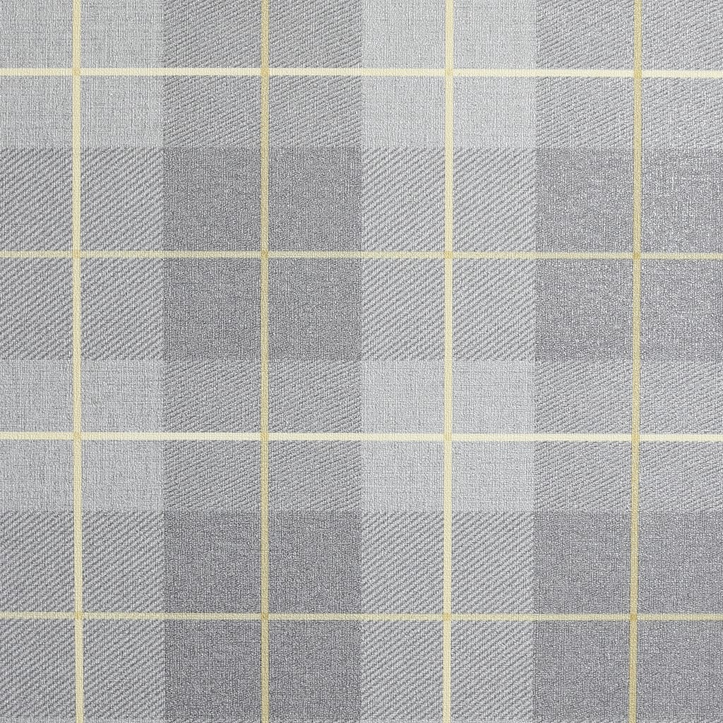 Heritage Tartan Grey Heavyweight Vinyl Wallpaper - 20.8 in. W x 33ft L - Double Roll