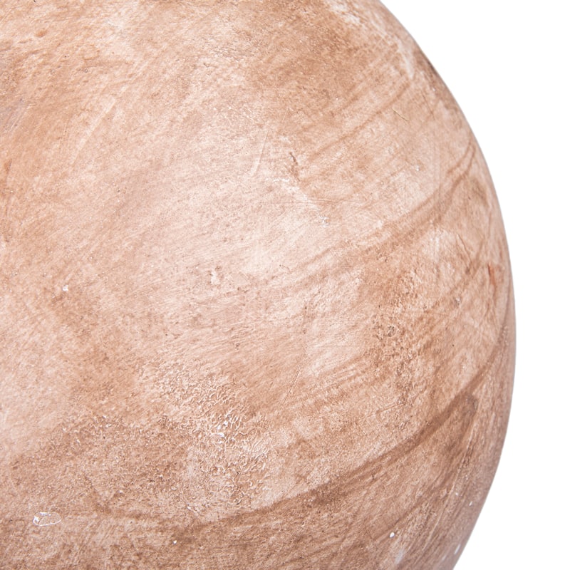 Clay Planter Pot with Painted Design and Jute Rope, Terra-cotta - Orange